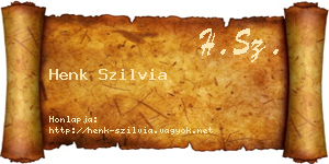 Henk Szilvia névjegykártya
